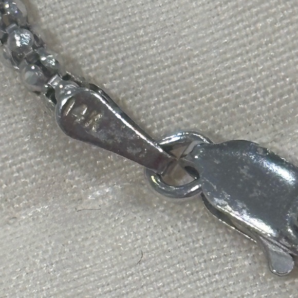 14kt White gold - one karat necklace from Littmans! - Picture 4 of 8